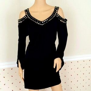 NWT BCBG black mini dress.